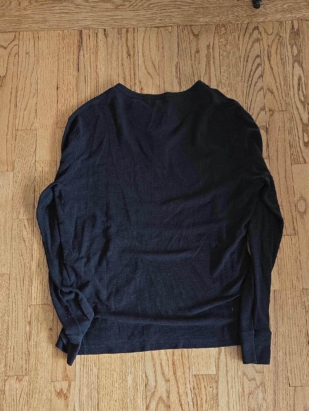 Men's Timberland Black Thermal Henley Shirt Size Large - Picture 3 of 3